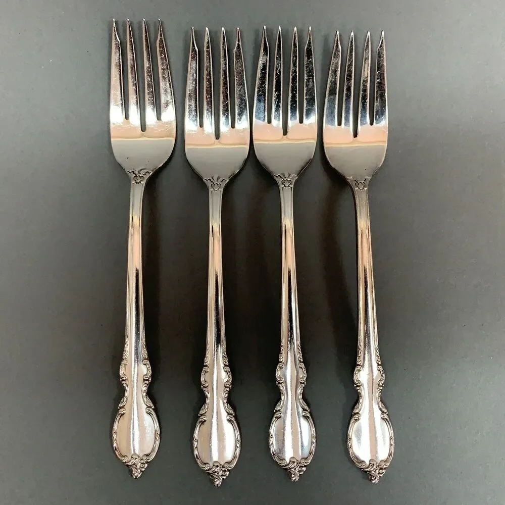4 Rogers‎ Bros 1847 Reflection International Silver Silverplate 6 3/4 Forks